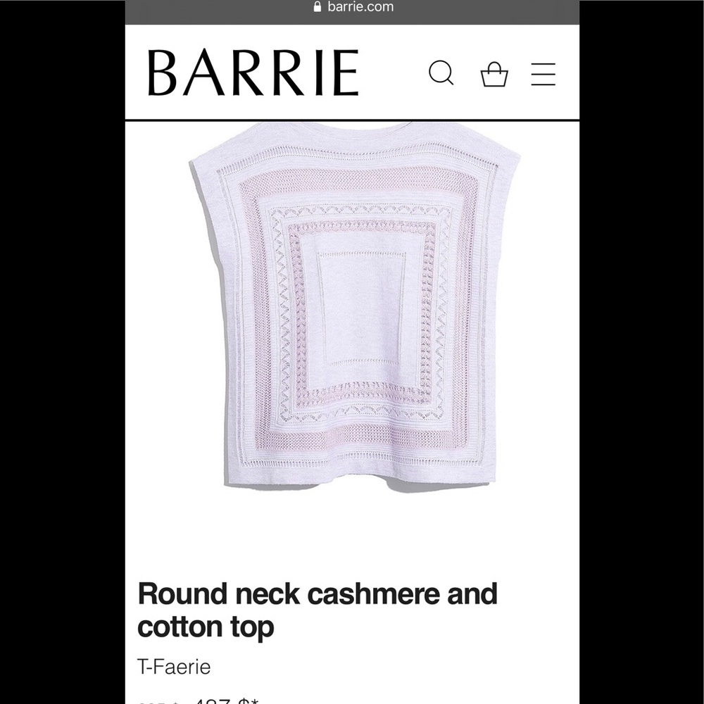 Barrie premium luxury cashmere black never worn